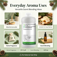 Huile Essentielle Végétale Pure Naturelle Biologique en Gros, Turpentine, Marque Privée, Résine, Odeur Fraîche