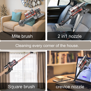Aspirateur sans fil à batterie 300W avec moteur puissant, bac à poussière et filtre lavables, aspirateur balai portatif, autonomie de 45 min - Product Image 1