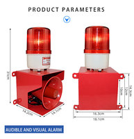Alarme sonore et visuelle industrielle à LED haute luminosité 130 dB, étanche IP54, sirène stroboscopique de sécurité d'urgence robuste