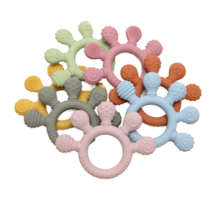 <span class=keywords><strong>Mordedor</strong></span> de silicona suave con sonajero para bebés, ecológico, para bebés y niños pequeños - Product Image 3
