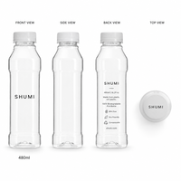 Bouteille jetable biodégradable en PLA de 480 ml en forme de bambou, récipient écologique pour soda, thé, jus, emballage alimentaire à emporter – Vente en gros