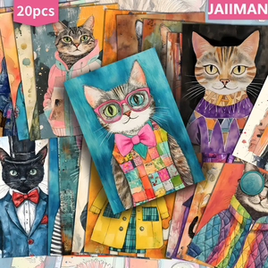 JAIIMAN Set di 20 <span class=keywords><strong>Cartoline</strong></span> Personalizzabili Serie Animali, Carte Decorative per Pittura e Lavori di Carta - Product Image 1