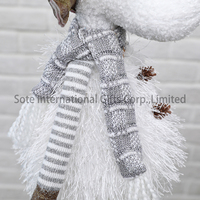 Nouvel arrivage de jouets de cerf de Noël debout Figurines de renne en peluche Jambes rétractables avec ornement de Noël LED