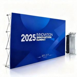 Support d'affichage pliable 3x3/10x10 pieds, cadre en aluminium, impression par sublimation, léger, réutilisable, gain de temps sur site pour les événements - Product Image 1