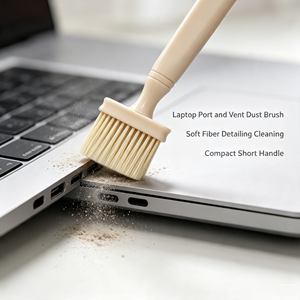 Khaki Cleaning Brush Nylon Bristles Dust Sweep Brush for Car Interior Keyboard Window Sill <b>Gap</b> Cleaning - Product Image 2