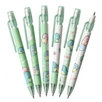 Crayon mécanique mignon de dessin animé, mine remplaçable de 0,5 mm, corps en plastique, papeterie scolaire pour enfants