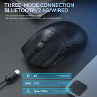 Souris de jeu sans fil Dark Alien X1 PAW3311 2.4G avec rétroéclairage RGB, 59G, légère, 12000 DPI, trois modes