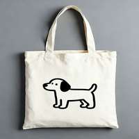 Sac fourre-tout promotionnel en toile écologique, motif dessin animé tendance, vierge et personnalisable avec logo sur mesure, sacs de courses réutilisables