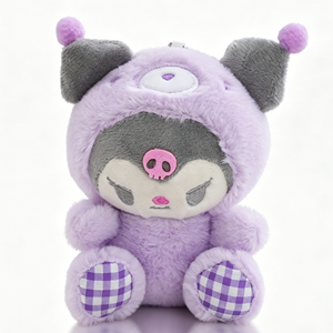 Figura de Anime de 8-15 cm, Derivados Animados de Kitty y Melody, Muñeco de Peluche con Patrón a Cuadros, Juguetes de Peluche de Sanrio - Product Image 3