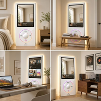 Lampe LED miroir avec capteur IP44 style Instagram, cadre personnalisable pour salon et salle de sport - Design moderne, éclairage écologique