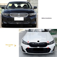 Calandre avant LED étoilée pour BMW Série 3 G20 G21 G28 LCI 2023 et modèles ultérieurs, calandre centrale en maille diamantée