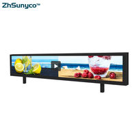Pantalla LCD de Doble Cara Ultra Ancha para Señalización Digital en Estantes de Supermercados (Negro)