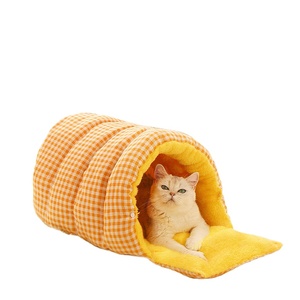 ถุงนอนแมวลายตารางผ้าห่มอุ่นๆ สำหรับแมวและสุนัขขนาดเล็ก - Product Image 6
