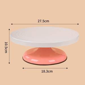 Base Giratoria <span class=keywords><strong>para</strong></span> Tartas de Plástico de Grado Alimenticio No Tóxico <span class=keywords><strong>para</strong></span> <span class=keywords><strong>Clases</strong></span> de Repostería Infantiles y Preparación de Postres Sencillos - Product Image 6