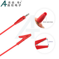Câble d'extension JIALUN 4MM en cuivre massif avec fiche banane, moulé par injection, fil PVC 1mm