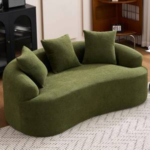 Últimos Productos de China 2026 TikTok, Mínimo de Pedido Bajo, Embalaje de Pequeño Volumen, Conjunto de Sofás de Terciopelo Curvo Moderno para Villa, Fácil Entrega - Product Image 6