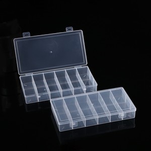 Caja de Almacenamiento de Plástico Transparente Rectangular con 6 Compartimentos y Tapa para Joyería, Artículos de Pesca, Piezas, Embalaje de Ferretería - Product Image 2