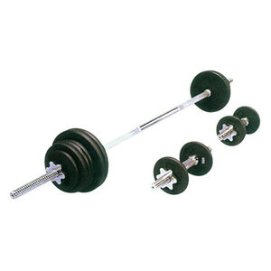 GYMKO Custom <strong>50kg</strong> Fitness Equipment Round Black <strong>Chrome</strong> <strong>Silver</strong> <strong>Barbell</strong> and <strong>Dumbbells</strong> <strong>Set</strong> 20kg Weighing - Product Image 3