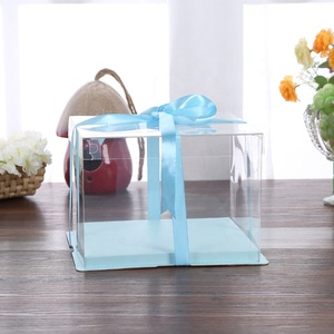 Tùy chỉnh thực hiện trong suốt Bánh hộp rõ ràng nhựa đóng gói lớp duy nhất bánh Pops Mini Pet giấy UV dập nổi Matt cán - Product Image 2