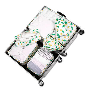 七件套旅行化妆包套装时尚数码洗漱用品收纳袋涤纶衣服箱包旅行包 - Product Image 5