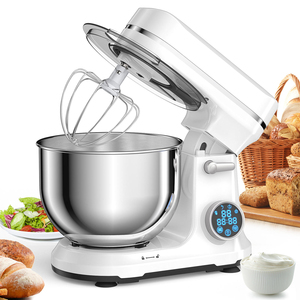 Mélangeur à pâte électrique professionnel compact pour cuisine, batteur sur socle en acier inoxydable 304 à 6 vitesses, vente en gros - Product Image 4