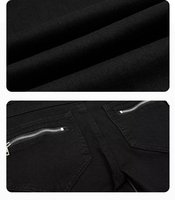 Jeans Baggy à Jambes Larges sur Mesure pour Hommes, Poches Surdimensionnées, Fermeture Éclair, Coupe Slim, Streetwear, Denim Japonais Selvedge Noir