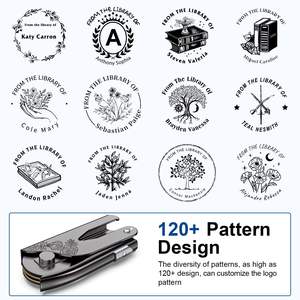 Logotipo personalizado, <span class=keywords><strong>sello</strong></span> de libro de cuero personalizado, <span class=keywords><strong>sello</strong></span> en relieve con logotipo - Product Image 3