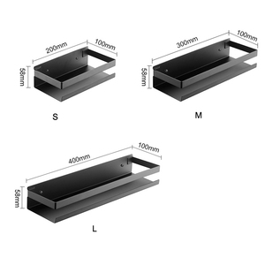 <strong>Kitchen</strong> Bathroom Accessories <strong>Shower</strong> Shelf Wall Mounted Storage Organizer Rack Bathroom Shelf with Black Color - Product Image 5