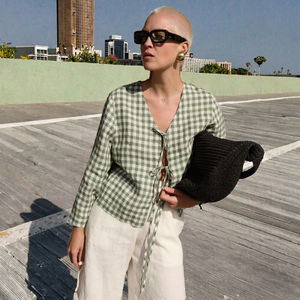 เสื้อแขนกุดคอกลมถักแบบลำลองสำหรับผู้หญิงคุณภาพสูงระบายอากาศได้ดีเป็นมิตรกับสิ่งแวดล้อมพร้อมเสื้อแขนกุดสั้น - Product Image 3