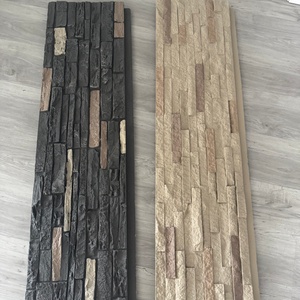 Painéis de Parede Exteriores em PU Durável com Efeito de Pedra Empilhada para Fachada de Vila, Revestimento de Pedra Falsa à Prova de Intempéries com Textura de Rocha Natural - Product Image 2