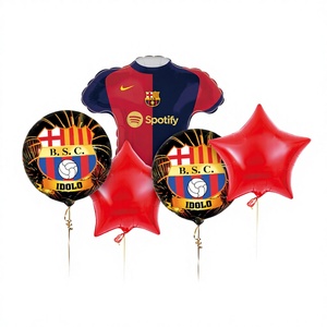 Decoración para Fiestas 2026, Globo de Aluminio con Diseño de Camiseta de Fútbol de <span class=keywords><strong>Madrid</strong></span> y Argentina - Product Image 5