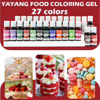 Colorant Alimentaire Liquide Végétalien OEM en Gel, 27 Couleurs, Colorant Alimentaire Liquide Comestible pour la Décoration de Gâteaux et de Pâtisseries