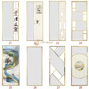 Separador de Ambientes Moderno LL72 de Acero Inoxidable Translúcido, Impermeable, Deslizante, Hecho a Mano, Móvil, Multifuncional, Duradero y Decorativo - Product Image 6