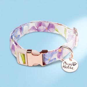 Collar de Perro de Lujo de Algodón con Estampado Exclusivo Talla M - Cierre de Hebilla Ajustable, Elegante, Moderno, Cómodo, Suave, Duradero y Personalizado - Product Image 1