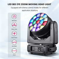 19 projecteurs à tête mobile Bee Eye 40W RGBW avec contrôle individuel des pixels, effets macro dynamiques multiples, lumière adressable DMX pour scène et DJ