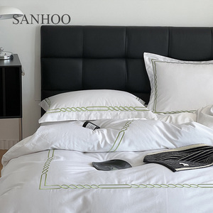 SANHOO offre en gros ensembles complets de <span class=keywords><strong>lit</strong></span> dans un sac <span class=keywords><strong>avec</strong></span> tous les composants nécessaires ensembles de <span class=keywords><strong>lit</strong></span> doux 100% coton pour hôtel - Product Image 2