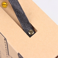 Boîte d'emballage en papier kraft de luxe imprimé avec logo personnalisé pour chaussettes, gants, emballage de vêtements