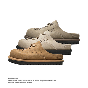 Mules en <span class=keywords><strong>cuir</strong></span> de créateur pour hommes, baskets décontractées à plateforme, logo personnalisé, vente en gros, en <span class=keywords><strong>cuir</strong></span> croûte de qualité supérieure, à enfiler - Product Image 4