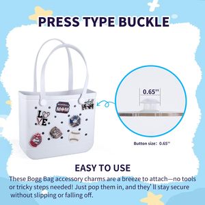 Abalorios de béisbol compatibles con bolsos Bogg, abalorios de béisbol de acrílico compatibles con bolsos de playa Simply Southern. - Product Image 2