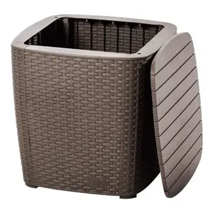 Set da Esterno per Giardino in Rattan 3 Pezzi + Cuscini Colore Mocca - Product Image 6