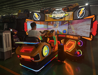 Simulateur de course d'arcade à 3 écrans de 55 pouces, machine de jeu de conduite THUNDER SPEED pour parc d'attractions, centre de divertissement familial