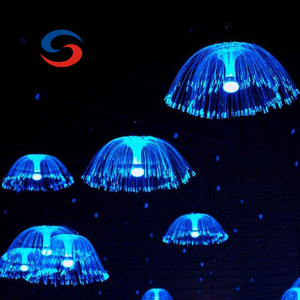 Hot Sale Decorative <strong>Lamps</strong> Fiber Optic Chandelier with <strong>Jellyfish</strong> Shape Fibre Optic <strong>Lamp</strong> - Product Image 1