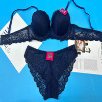 Ensemble Soutien-Gorge et Culotte Femme 2 Pièces Sexy Grande Taille en Dentelle Florale, Modèle CG069, Tailles 38-46, Personnalisable