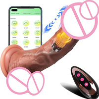 Vibrador Telescópico con Control Remoto Inalámbrico AIERSHA APP, Vibrador con Movimiento Oscilante para la Masturbación Femenina