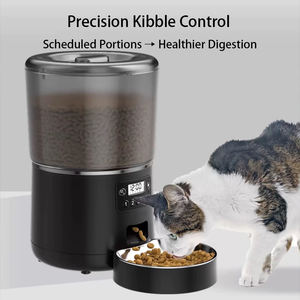 독특한 디자인의 인터랙티브 스테인리스 스틸 스마트 급식기, 강아지와 고양이를 위한 카메라 앱 제어 기능이 있는 자동 와이파이 급식기 - Product Image 1