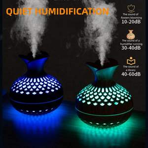 Difusor de Aceites Esenciales Ultrasónico de Sobremesa con 7 Colores Cambiantes, Humidificador de Aire con Luces LED de Grano de Madera, Silencioso, Venta al por Mayor - Product Image 2