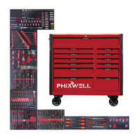 Taller garaje armario de almacenamiento de herramientas carro cofre carro, bandeja de juegos de herramientas con protectores de esquina kit de herramientas de reparación de automóviles XXXL