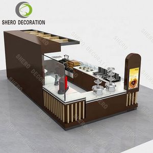 Modern Milk Tea Shop Design Coffee Kiosk Customizable Shopping Mall Kiosk Food Kiosk 3D Design - Product Image 2