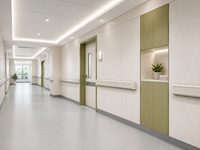 Panneau mural en PVC antibactérien ignifuge résistant aux produits chimiques pour couloir d'hôpital et laboratoire