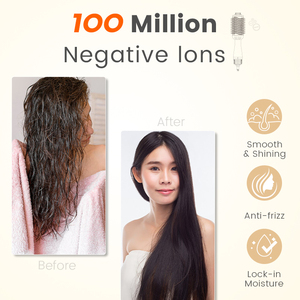 <span class=keywords><strong>Brosse</strong></span> pour sèche-cheveux en une étape <span class=keywords><strong>Brosse</strong></span> ronde <span class=keywords><strong>soufflante</strong></span> rotative Volumizer Hot Air Curler and Straightener Hot Air Brush - Product Image 6